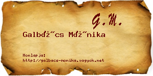 Galbács Mónika névjegykártya