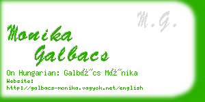 monika galbacs business card